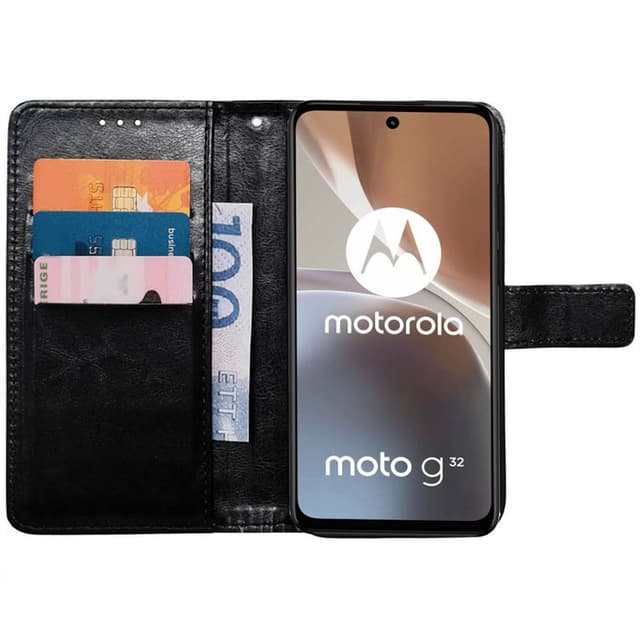 Lompakkokotelo 3-kortti Motorola Moto G32 - Musta
