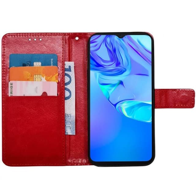 Wallet cover 3-kort TCL 305 - Rød