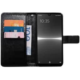 Lompakkokotelo 3-kortti Sony Xperia Ace 3 - Musta