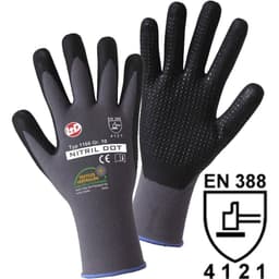 L+D NITRIL DOT 1166-9 Polyamid Arbejdshandske Størrelse