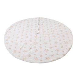 Juletreskjørt Snowflake Gull 90 cm