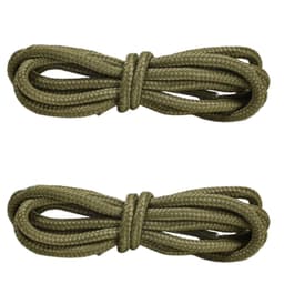 Runde skolisser 5 par Mørk grønn 4 mm/1.5 m