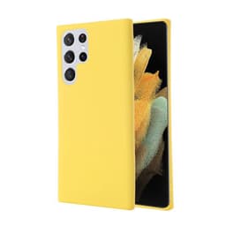 Liquid silikone cover Samsung Galaxy S22 Ultra - Gul