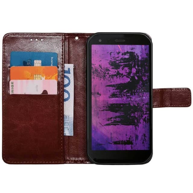 Wallet cover 3-kort CAT S62 Pro - Brun