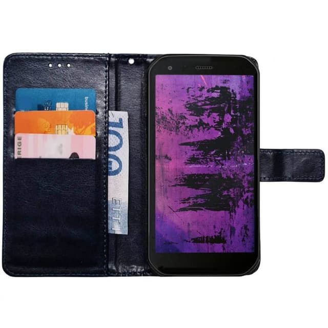 Wallet cover 3-kort CAT S62 Pro - Mørkeblå