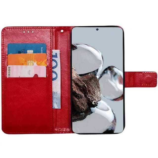 Wallet cover 3-kort Xiaomi 12T - Rød