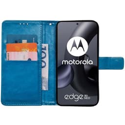 Mobilplånbok 3-kort Motorola Edge 30 Neo - Ljusblå