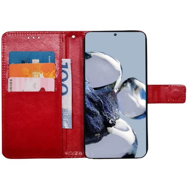 Wallet cover 3-kort Xiaomi 12T Pro - Rød