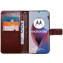 Mobil lommebok 3-kort Motorola Edge 30 Fusion - Brun