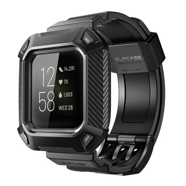 SUPCASE UB Pro armbånd Fitbit Versa 4 - Svart