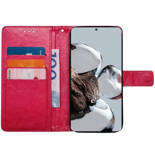 Wallet cover 3-kort Xiaomi 12T - Lyserød