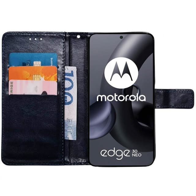 Wallet cover 3-kort Motorola Edge 30 Neo - Mørkeblå