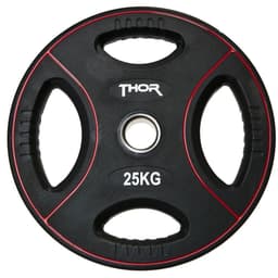 Thor Fitness Svart PU Vektplater 50 mm 25 kg