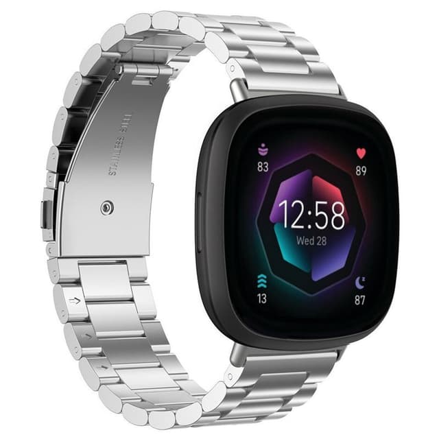 Armbånd Rustfritt stål Fitbit Sense 2 - Sølv