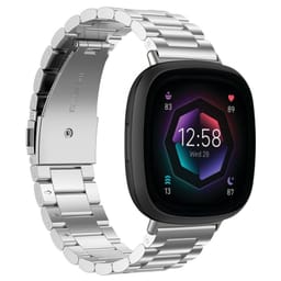 Rannekoru ruostumatonta terästä Fitbit Sense 2 - Hopea