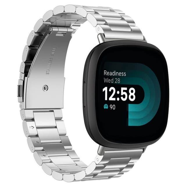 Armbånd Rustfrit stål Fitbit Versa 4 - Sølv