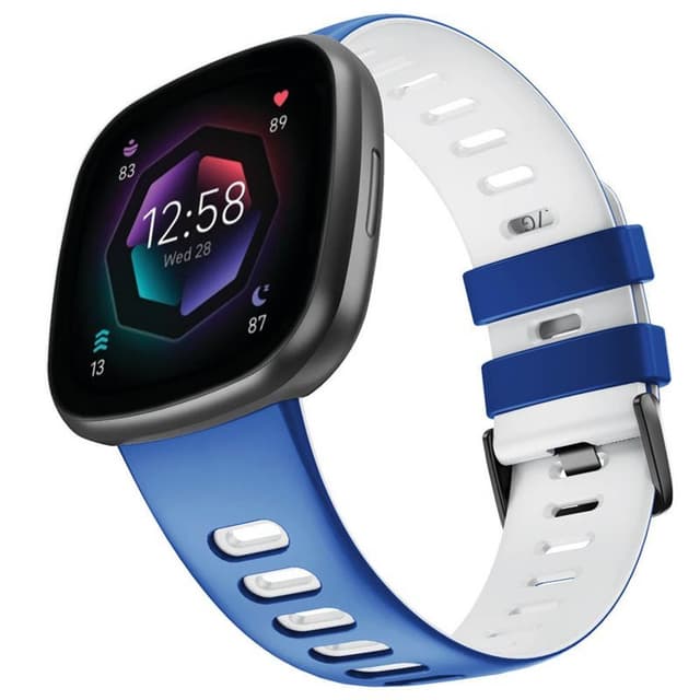 Twin Sport Armband Fitbit Sense 2 - Blå/vit