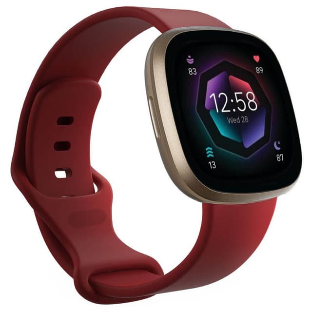 Sport armbånd till Fitbit Sense 2 - Mørkerød