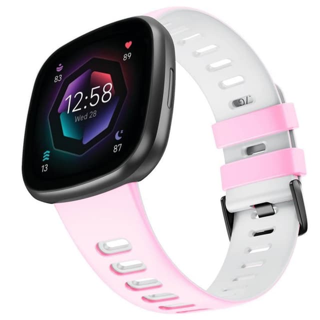 Twin Sport armbånd Fitbit Sense 2 - Rosa/hvit