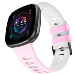 Twin Sport Rannekoru Armband Fitbit Sense 2 - Vaaleanpunainen/valkoine