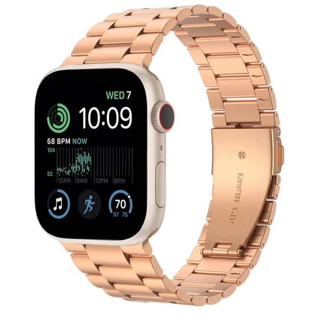 Rannekoru ruostumatonta terästä Apple Watch SE 2022 (44mm) - Ruusu