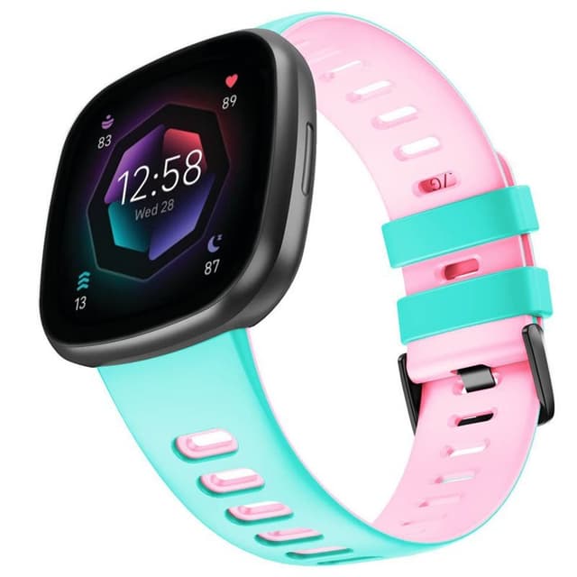 Twin Sport armbånd Fitbit Sense 2 - Mynte/rosa