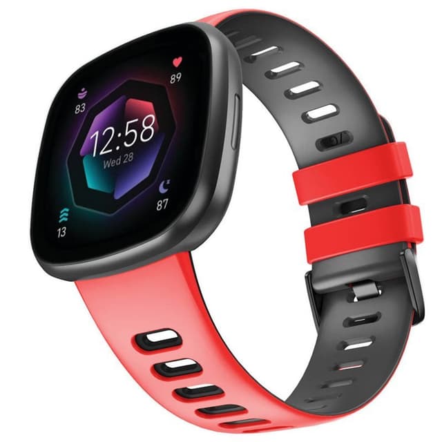 Twin Sport Armbånd Fitbit Sense 2 - Rød/sort