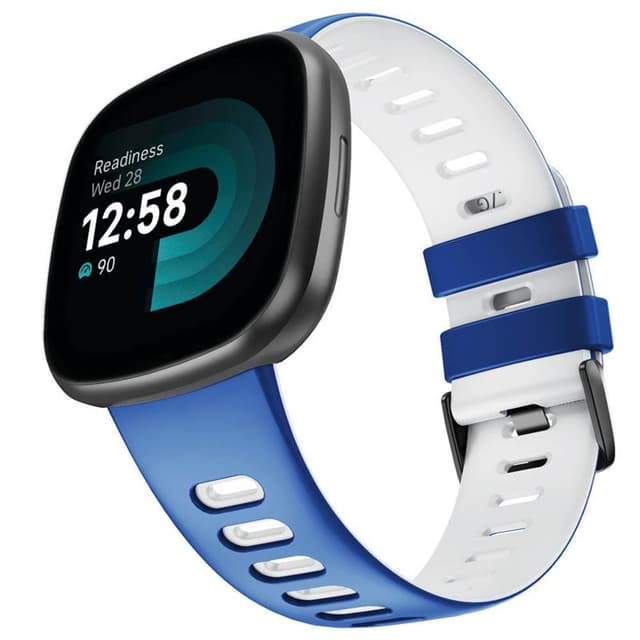 Twin Sport Armband Fitbit Versa 4 - Blå/vit