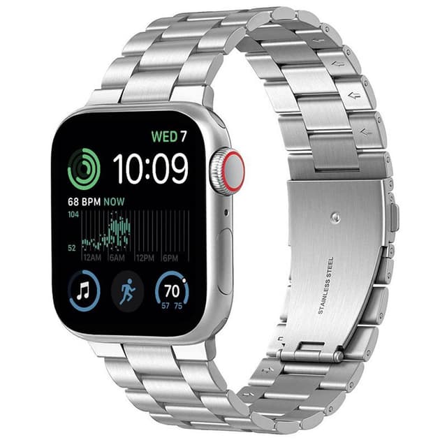 Armbånd Rustfrit stål Apple Watch SE 2022 (44mm) - Sølv
