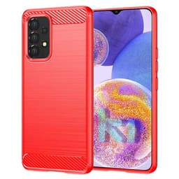 Harjattu TPU kuori Samsung Galaxy A23 5G - Oranssi