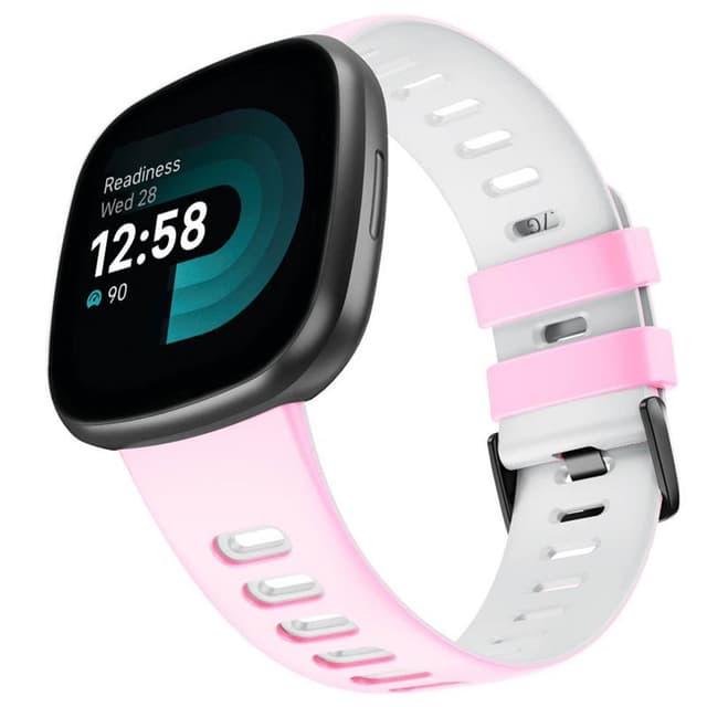 Twin Sport armbånd Fitbit Versa 4 - Rosa/hvit