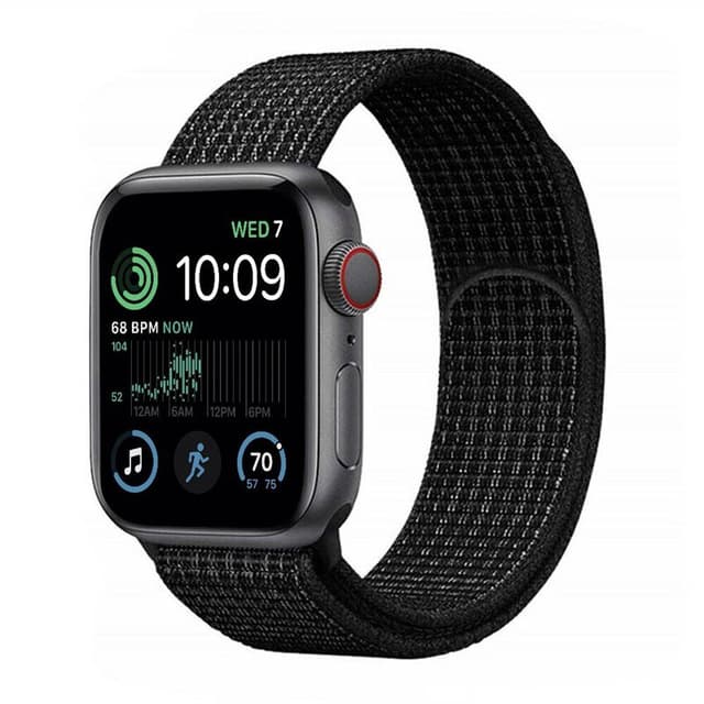 Nylon armbånd Apple Watch SE 2022 (40mm) - Svart / hvitt