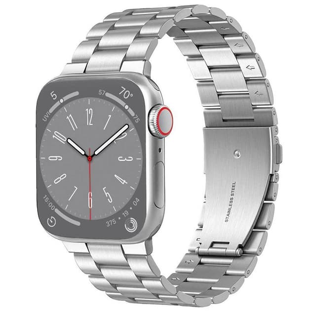 Rannekoru ruostumatonta terästä Apple Watch 8 (45mm) - Hopea