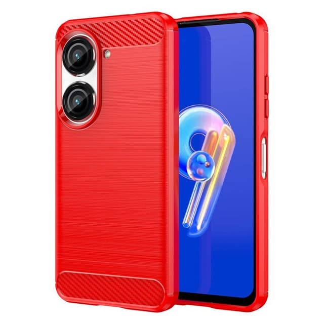 Børstet silikone cover Asus Zenfone 9 - Orange