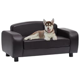 vidaXL Hundsoffa brun 80x50x40 cm konstläder