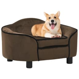 vidaXL Hundsoffa Brun 67x47x36 cm plysch