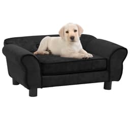 vidaXL Hundsoffa svart 72x45x30 cm plysch