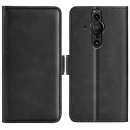 SKALO Sony Xperia PRO-I Premium Plånboksfodral - Svart
