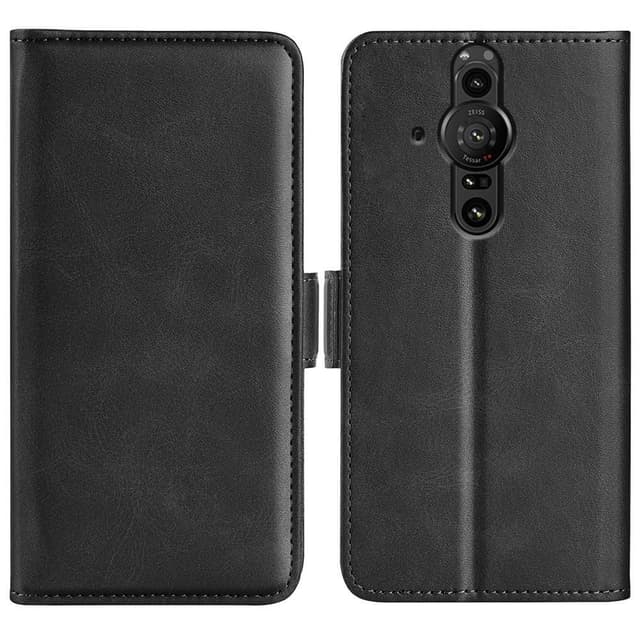 SKALO Sony Xperia PRO-I Premium Wallet Lompakkokotelo - Musta