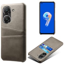 SKALO Asus Zenfone 9 5G PU-Läder Korthållare Skal - Grå