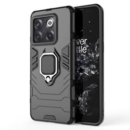 SKALO OnePlus 10T 5G Armor Hybrid Metallring skal - Svart
