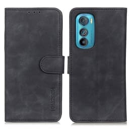 SKALO Motorola Edge 30 5G KHAZNEH Plånboksfodral i PU-Läder - Svart