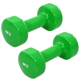 vidaXL Hantlar 2 st 4 kg gjutjärn grön