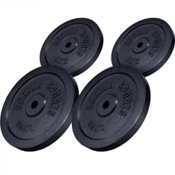 Gorilla Sports Vektskiver IRON Black - 2x10kg 2x5kg