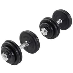 Gorilla Sports Hantler GUMMI Støpejern - 2x15kg