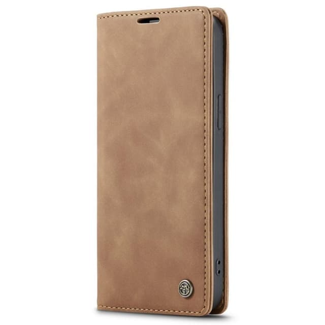 CASEME Retro lompakkokotelo iPhone 14 Plus - vaaleanruskea