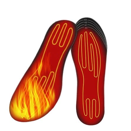 Oppvarmede innleggssåler med temperaturkontroll Sort 35-41