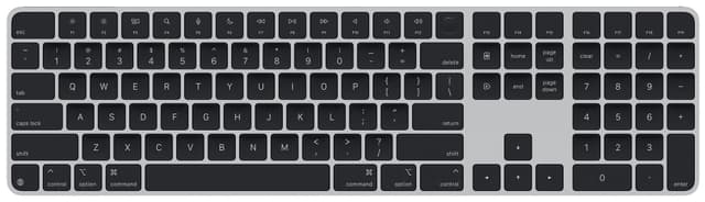 Apple Magic Keyboard + Touch ID + Numpad (tanska, mustat näppäimet)