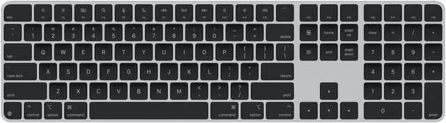 Apple Magic Keyboard m/ Touch ID og talltastatur (norsk, sorte taster)