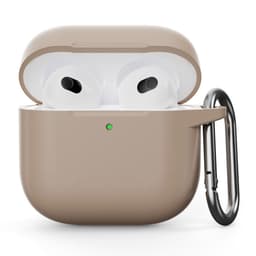 SKALO AirPods 4 Ultratunn Silikon Fodral - Beige